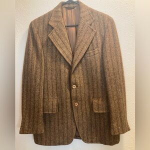 Vintage ‘60s Harris Tweed Scotland Blazer Mens Mod